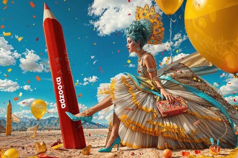 Pencils and Wild fashion in the desert