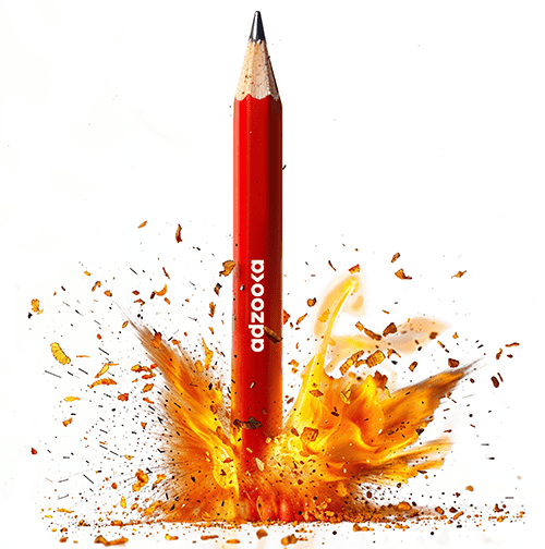 Exploding red pencil