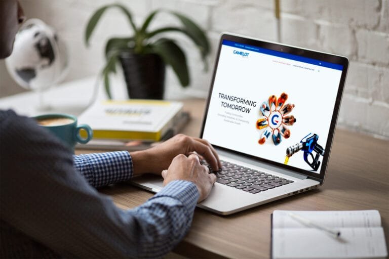 Man working on a Macbook