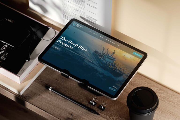 Oceansgate website on ipad