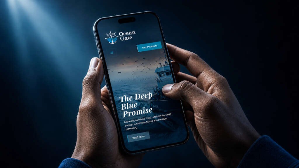 Fishing company website design in Namibia for Ocean Gate by Adzooka