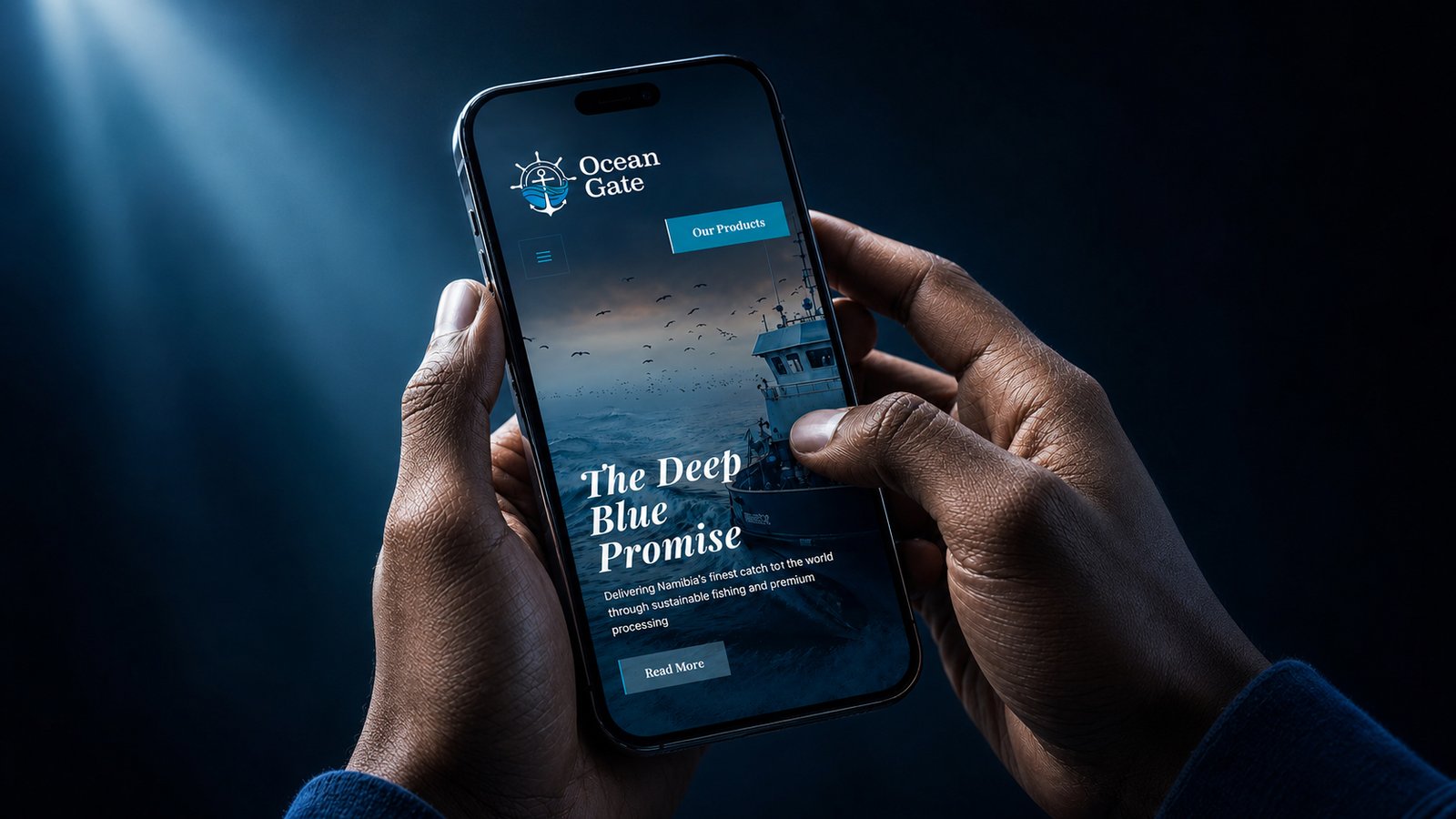 Fishing company website design in Namibia for Ocean Gate by Adzooka