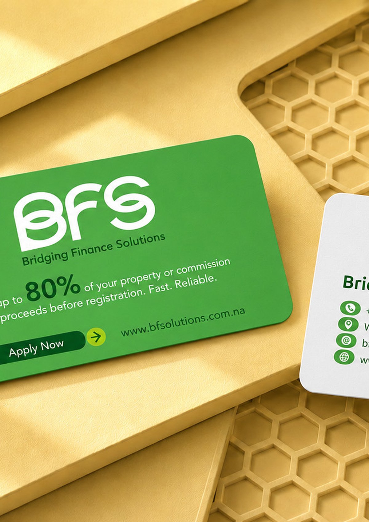 BFS brand identity and business card design created by Adzooka in Namibia
